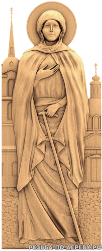 Резная икона Святая Ксения #3 из дерева